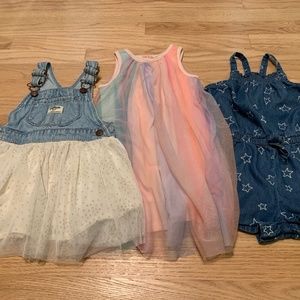 3T Girls Dress Jumpsuit Bundle